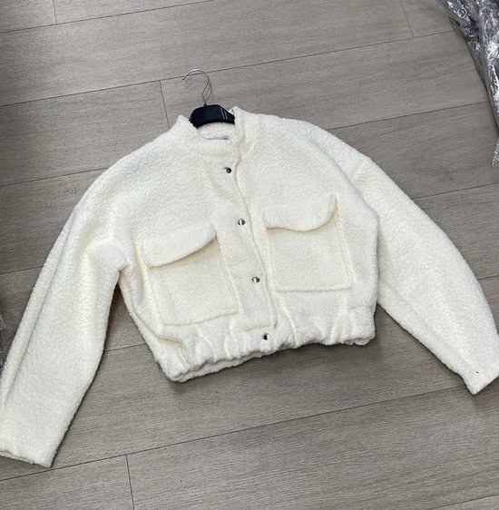 Bomberjack Teddy - Créme/Wit