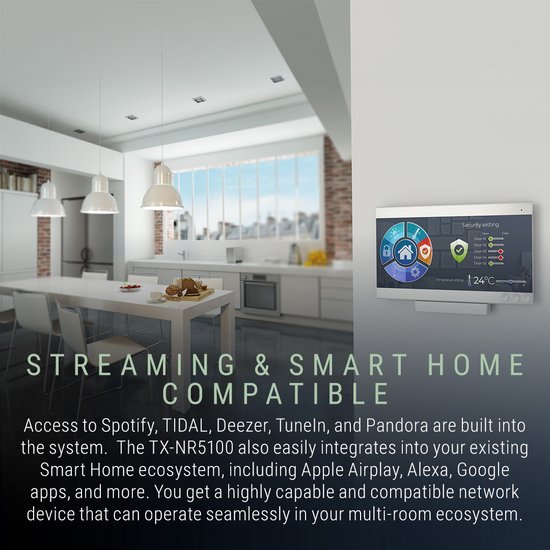 Onkyo TX-NR5100 Black AV-receiver | 7.2 | DAB+ radio, FM radio, internetradio | Bluetooth | Wi-Fi | Multiroom | Works with Sonos | DTS Play-Fi | AirPlay 2 | Chromecast | Streaming Services | 8K | HDMI 2.1 | Klipsch Optimize Mode — afbeelding 5