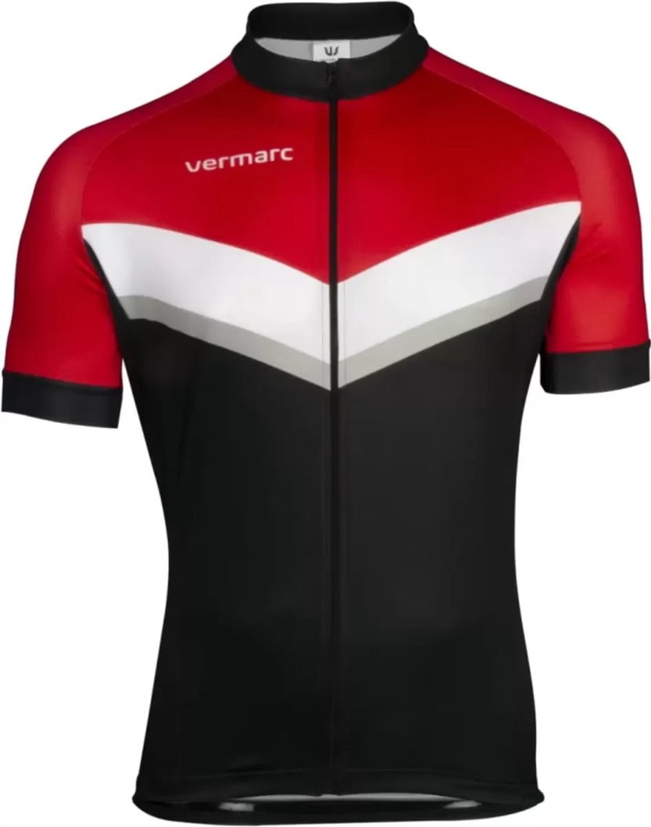 Vermarc Puntino Fietsshirt Korte Mouwen SP.L Heren Zwart/Rood Maat 6XL