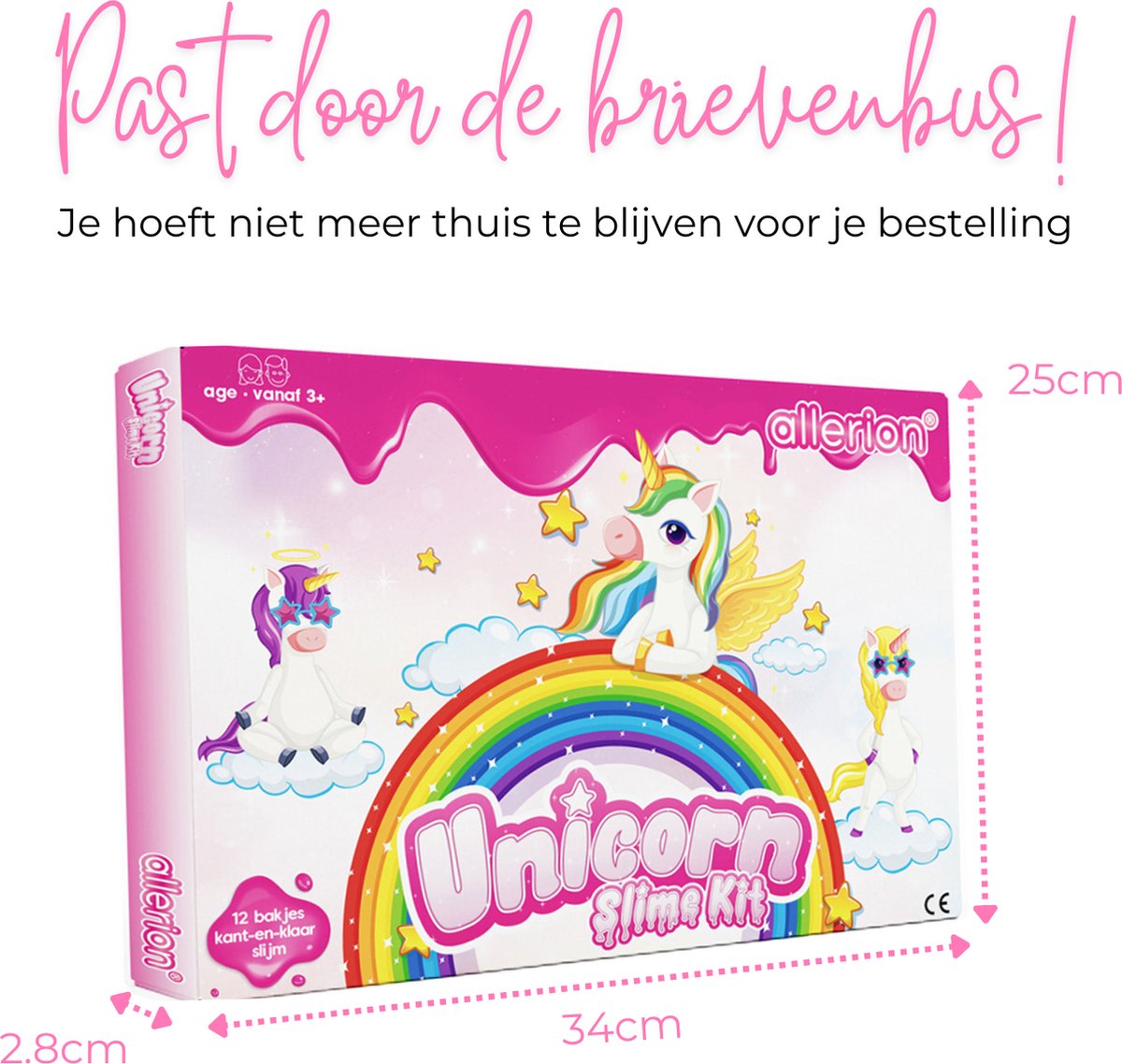 Allerion Unicorn Slijm Kit - Compleet Kant-en-Klaar Slijmpakket voor Kinderen - Sensorisch Speelgoed Pakket - Knutselpakket Jongens & Meisjes - Maak je eigen Glitter Slime — afbeelding 8