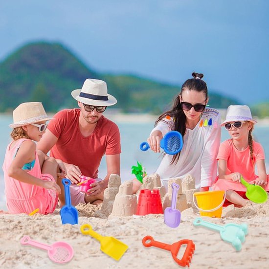 8PCS Kleurrijke Strand Schep voor Kinderen - Tuin Zand en Sneeuw Speelgoed met Handvat — afbeelding 4