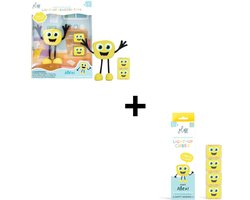 Glo Pals Alex VOORDEEL SET - Light up cubes - Character + light up cubes - geel