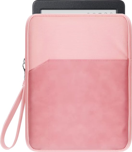 Premium E-reader Hoes Roze - Waterdicht, Schokbestendig & Krasvrij - Met Zachte Fleece Voering - Geschikt voor Kobo / PocketBook / Boox / Amazon E-Readers tot 6 inch