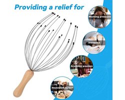 Hoofdmassage Spin met 24 klauwen - premium hoofdmassage - voor hoofd krabben voor diepe ontspanning, haarstimulatie en stressverlichtende massage