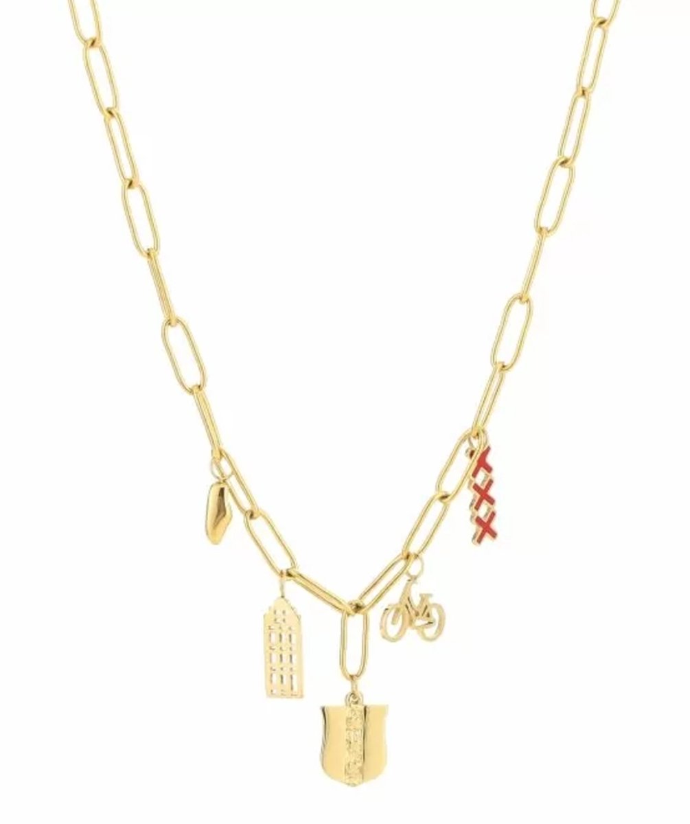 Michelle Bijou - Charms ketting - Nederland - Holland - Goud - Stainless steel