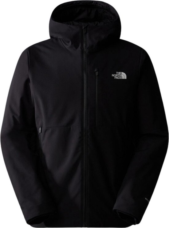 Veste The North Face noire avec capuche et fermeture éclair. Logo sur la poitrine gauche.