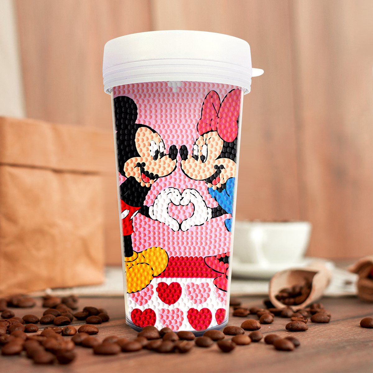 Beker 19 - Mickey en Minnie Mouse - Diamond painting - compleet pakket - Diamond painting by Wietske