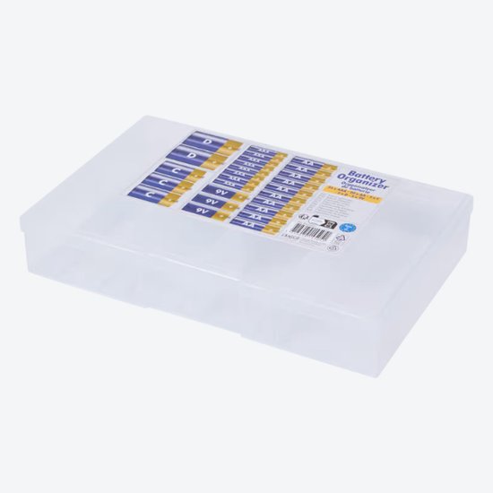 Batterij bewaarbox - AA/AAA/9V/D/C - Batterijopslagdoos - Transparant - Milieubewust - Bewaren - Handig