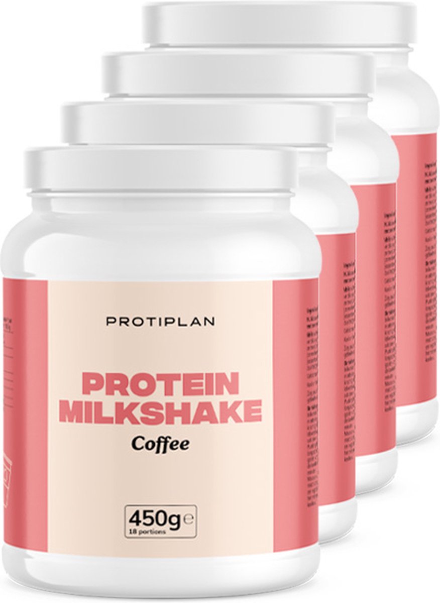 Goedkoopste Protiplan | Voordeelpot Milkshake Koffie | 4 stuks | 4 x 450 gram