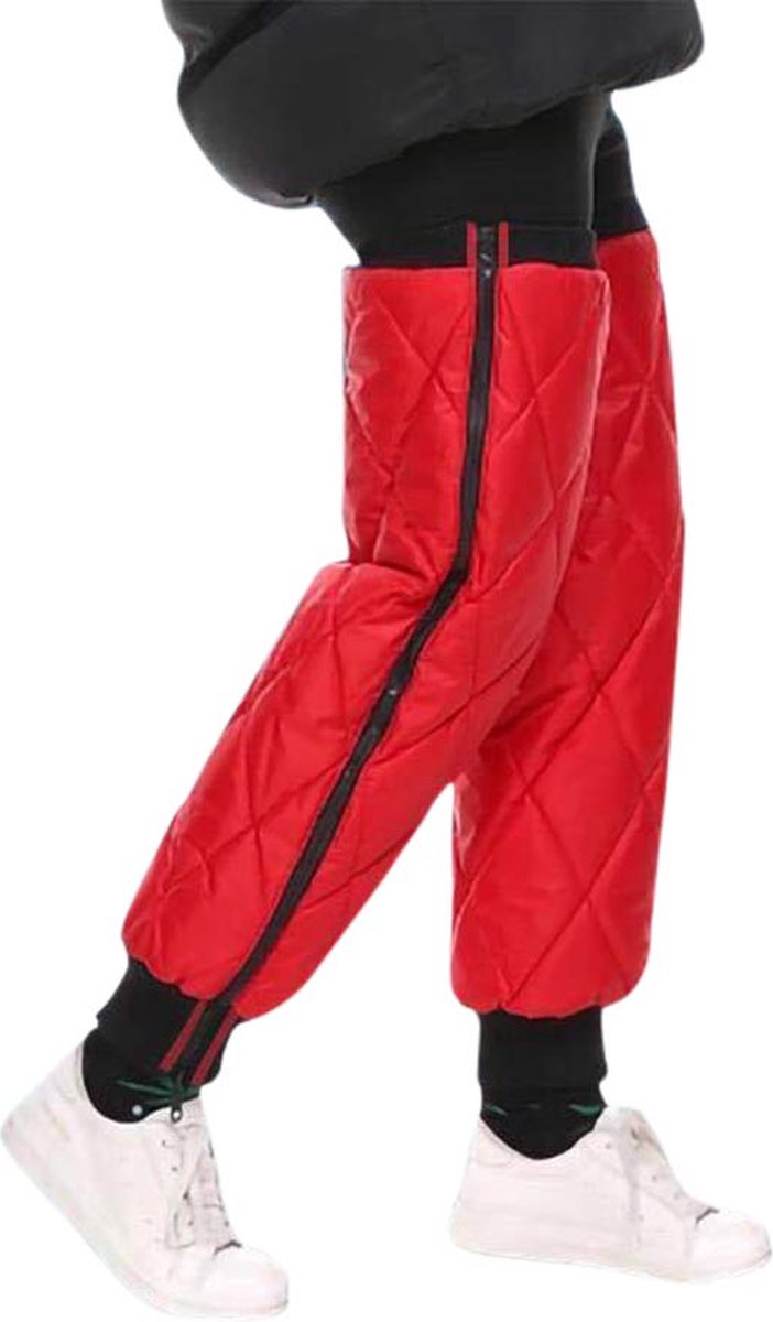 Goedkoopste Winddichte kniebeschermers voor motorfietsen voor elektrische voertuigen - Winterwaterdichte kniebeschermers naar beneden - Beenwarmers - Beenwarmers met ritssluiting - Buitensporten - Unisex Snowboardfiets - Geschikt voor snowboardfiets - Rood - 60