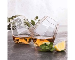 Whisky glazen set - diamant vorm - 2 stuks Image