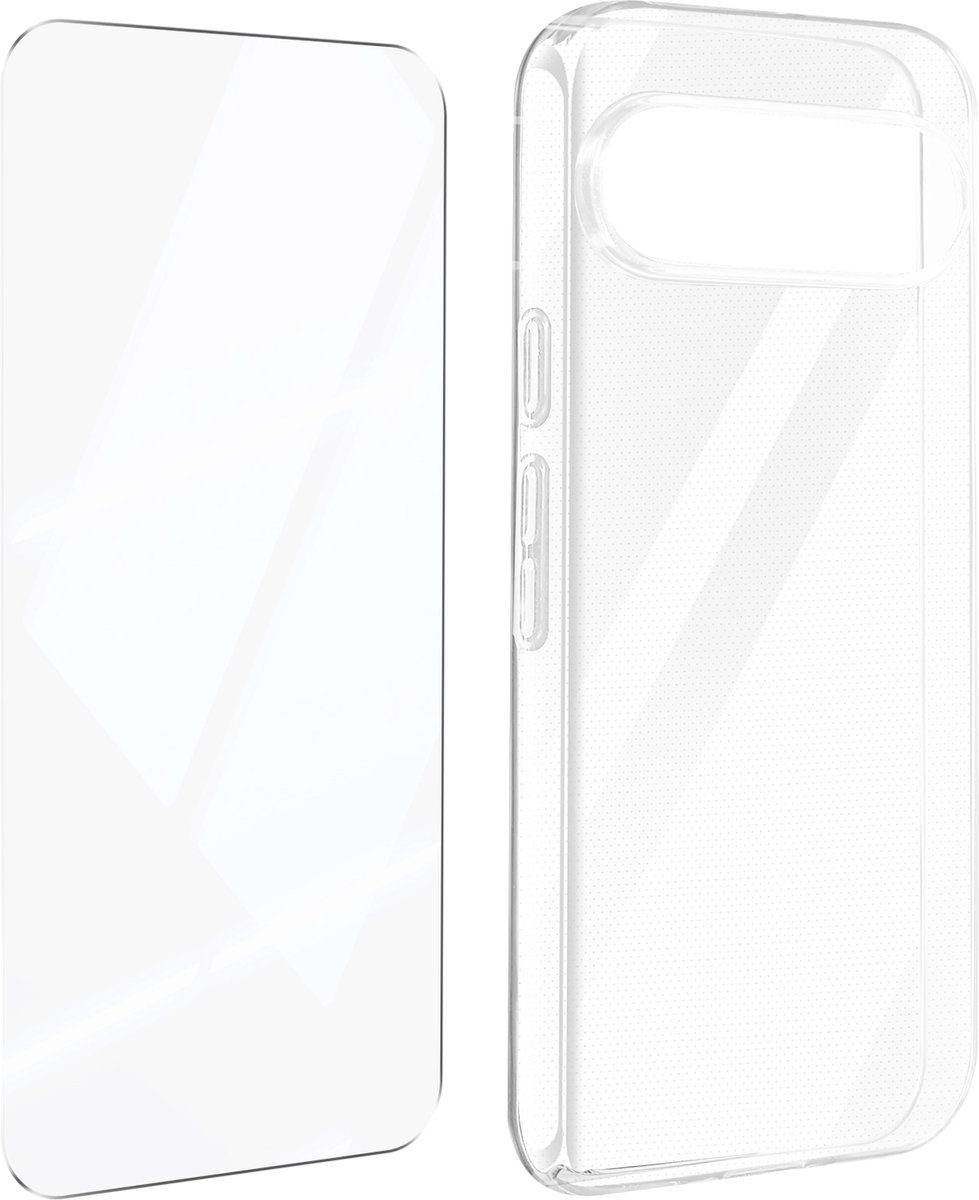 Mayaxess, Beschermingspakket voor Google Pixel 9 Pro XL Shell en gehard glas, Transparant