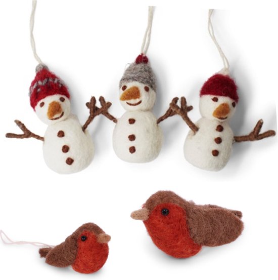 Ornements de Noël, Feutre de Noël Bonhomme de Neige Pendentif, pour les Enfants Décoration de Noël Jeu de Famille Maison Ornements de Noël, Feutre de Noël Bonhomme de Neige Pendentif, pour les Enfants Décoration de Noël Jeu de Famille Maison