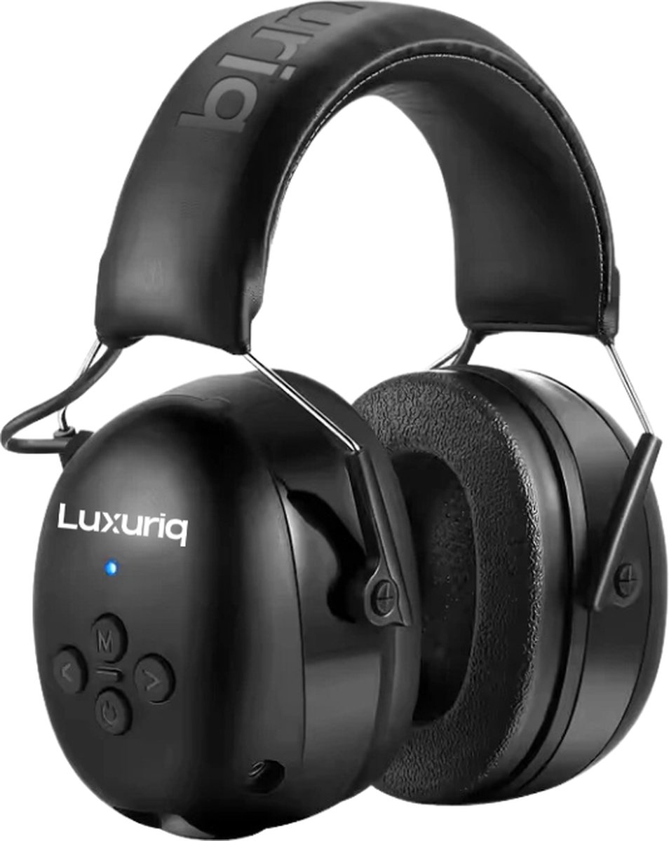 Luxuriq® Gehoorbeschermers - Oorbeschermers - Volwassenen en kinderen - Oorkappen met Bluetooth - Draadloos Bellen - 30 dB - Zwart