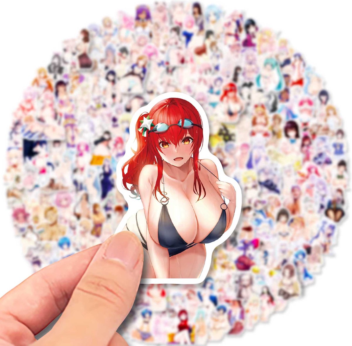 200 Erotische hentai stickers - Stickerset Anime - Volwassenen - Sexy - BDSM - 4-8CM