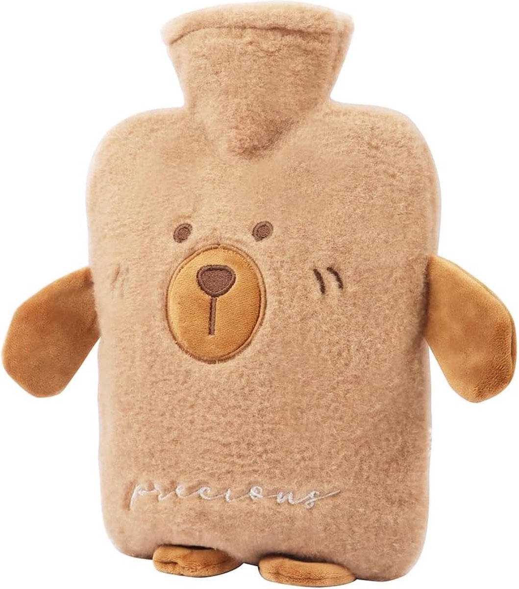 Goedkoopste Warmwaterkruik met hoes, 2 liter, warmwaterkruik voor kinderen, groot met knuffelzachte overtrek, warmwaterkruik dier, hot waterfles, cadeau voor familie en vrienden