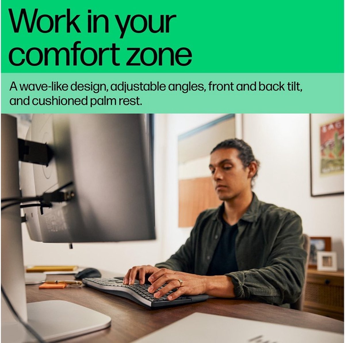 HP 680 Comfort - Draadloos Toetsenbord - Microsoft Copilot Ai toets - Qwerty - Zwart thumbnail 8