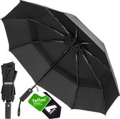 Bol.com Nohrd Stormparaplu - Zwart - Paraplu Opvouwbaar - Wind Doorlaatbaar - 140 km/h - Stormparaplu's - 2 Personen - Automatis... aanbieding