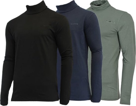 3-Pack Campri Ski pullover - Pull de sports d'hiver - Homme - Noir/Marine/Vert jungle (643) - taille M