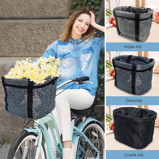 Opvouwbare Fietsmand – 2-in-1, 35,5x23,3x25 Cm, 600D Waterdicht Oxford-doek, Aluminium Frame, Draagvermogen 10 Kg, Snel Te Monteren, Met Regenhoes