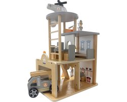 Maxx Kidz Houten Brandweerkazerne - Brandweer Speelgoed - Houten Garage met Brandweerauto en Accessoires - Peuter Speelgoed vanaf 2 jaar Maxx Kidz Houten Brandweerkazerne - Brandweer Speelgoed - Houten Garage met Brandweerauto en Accessoires - Peuter Speelgoed vanaf 2 jaar