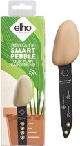 Elho Smart Pebble - Slimme Meter voor Planten - Vocht, Licht en Voeding Sensor - Plantverzorging voor Binnen - met App - L 4.0 x B 5.0 x H 17.3 cm - Aardebruin