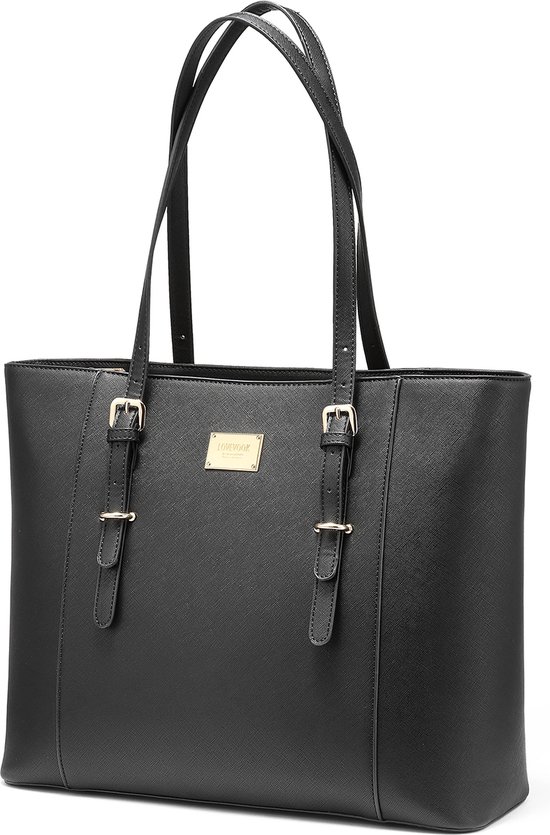 Catwalk Collection Handbags - Dames Grote Leren Schoudertas met Rits