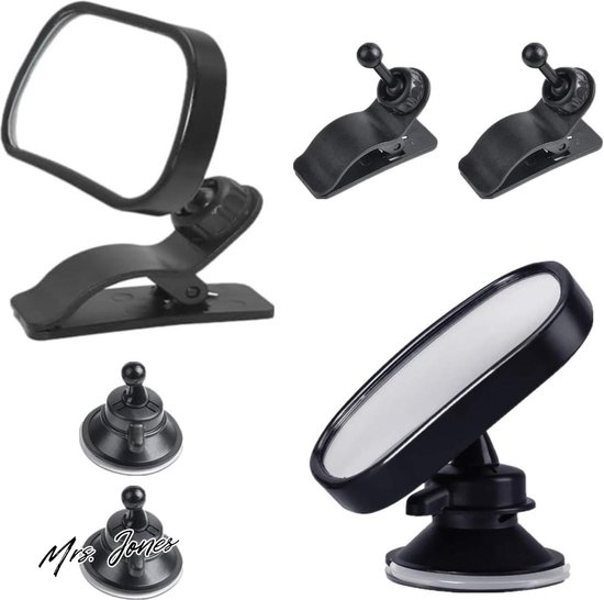 Lamicall Baby Autospiegel voor Achterbank - [2025 Veiligste Driehoek Haak Clip], Shatterproof Acryl Spiegel & Anti-Shake Autospiegel voor Achteruitkijk, 360° Rotatie & 175° Helder Zicht