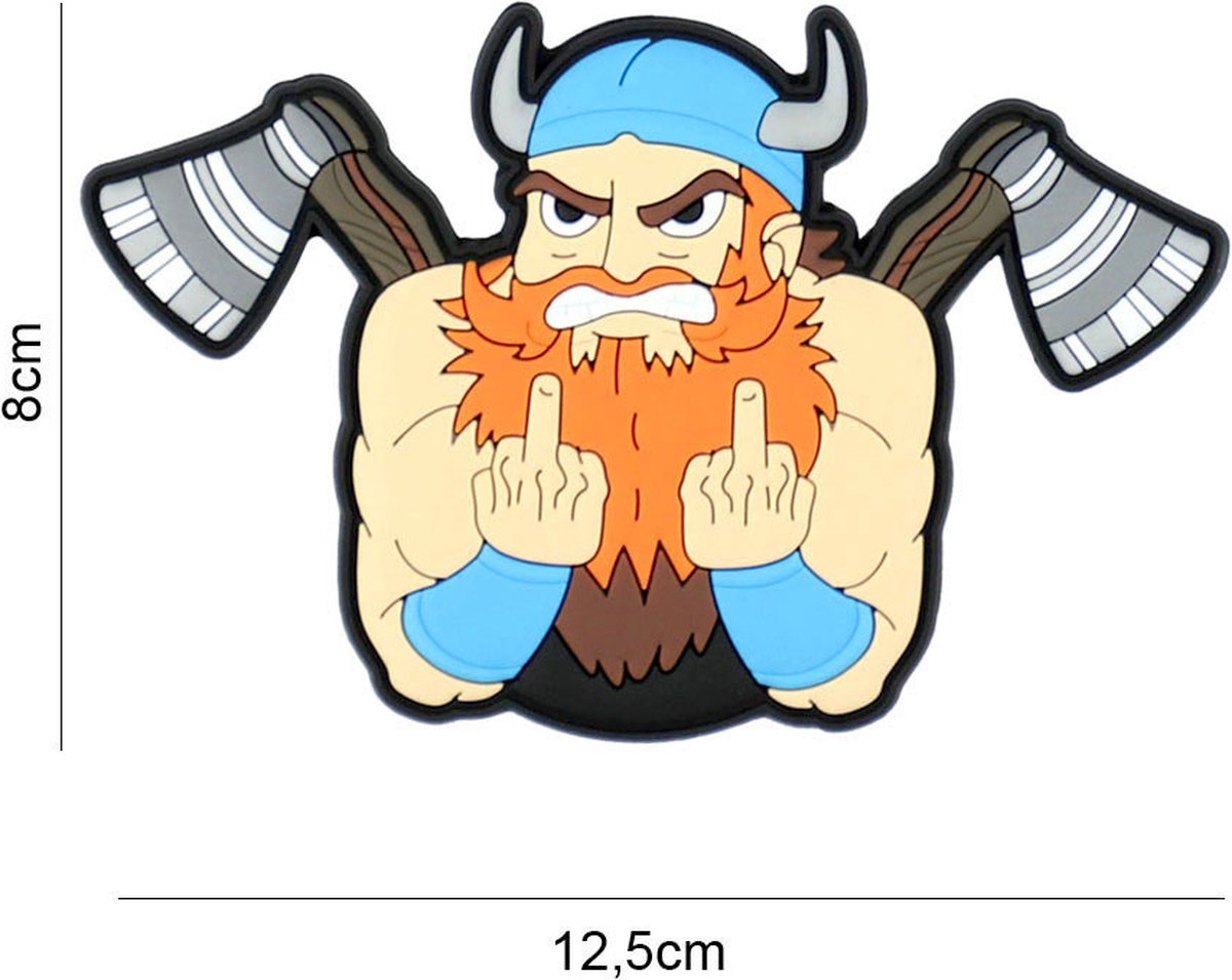Embleem 3D PVC Angry Viking