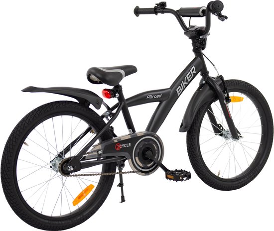 2Cycle Biker kinderfiets 20 inch (6 tot 8 jaar) voor jongens zwart — afbeelding 4