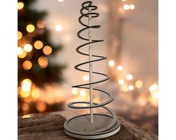 Spiraal Kerstboom| Gemaakt van hout| Eenvoudig op te zetten en inklapbaar| Eigen decoraties en lampjes makkelijk aan te hangen| Met goede opbergdoos| Mooie en sfeervolle Kerstboom| Relatiegeschenk of Sinterklaas cadeau