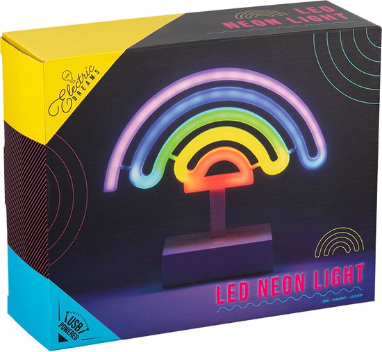 Neon Regenbooglamp van Paladone van Merkloos — afbeelding 5