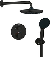 Bol.com GROHE QuickFix Precision inbouw douchesysteem - Rond opbouwdeel - Matte Black aanbieding