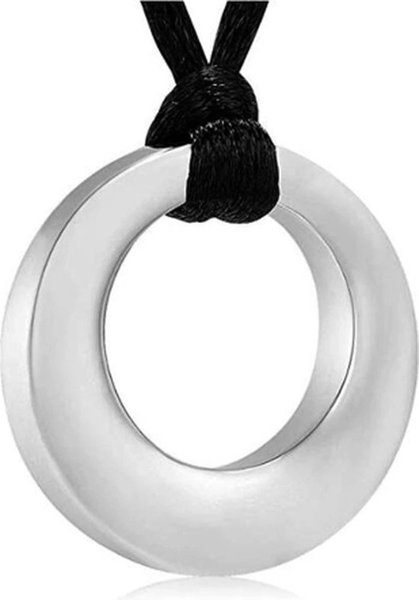 Dutch Duvall | Circle of life zilverkleurig | Assieraad | Asketting | unisex | Ashanger met ketting | sieraad voor as | Ashanger | gedenkhanger | herinneringssieraad