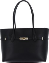 FURLA Leren Shopper Goccia Tote Bag Nero Zwart