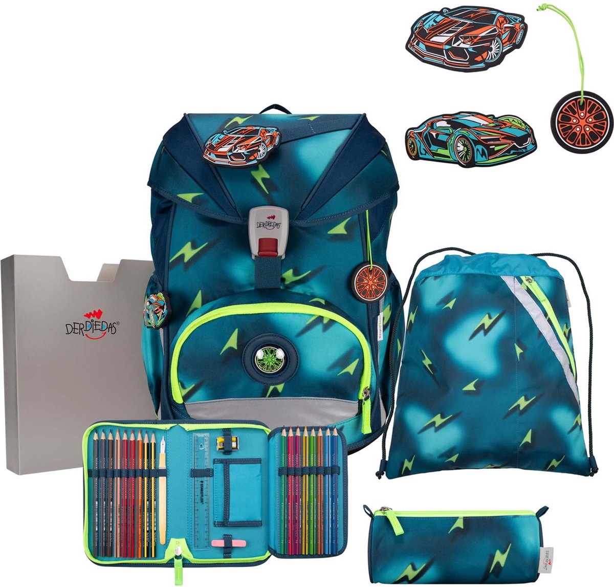 DerDieDas ErgoFlex Superlight - Schoolrugzak Set 5tlg. 650g (Magic Light)