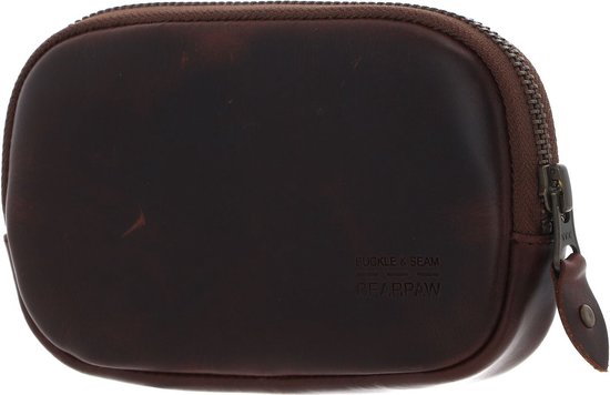 BUCKLE & SEAM Cuir sac d'ustensiles Robin Leather Bag Brown marron foncé