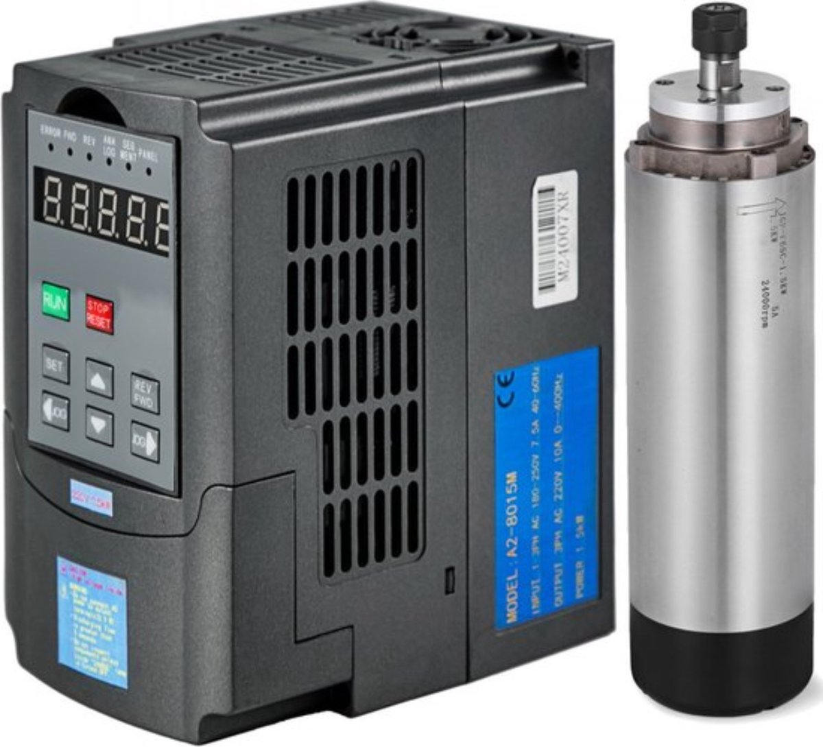 Omvormer - 1,5 kW - Frequentieomvormer - Luchtgekoelde Spindelmotor