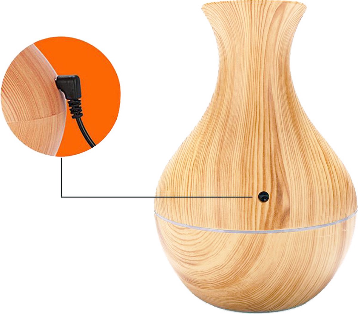 Luchtbevochtiger Geurverspreider Aromatherapie - Aroma Diffuser - RGB Verlichting - USB — cadeau in Wonen & Interieur - foto 4