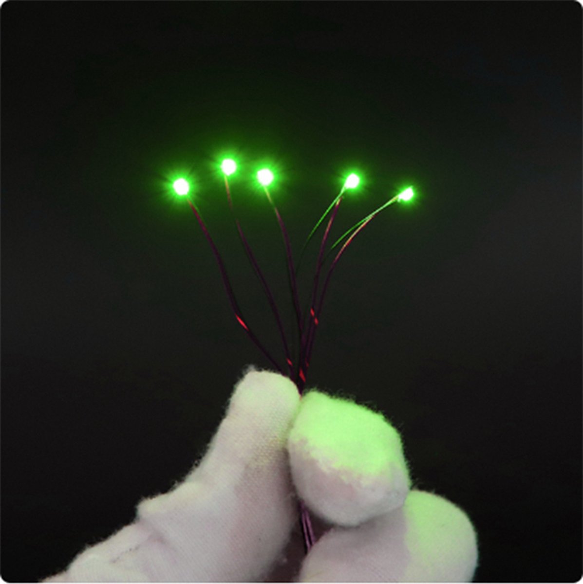 Modelbouw Knipper SMD 0805 Led Blinking met kabel 12V - 10 stuks - Kleur groen