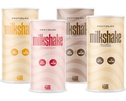 Protiplan - Mix Milkshakes Voordeelpakket - 4 x 450 g - Eiwitdieet - Koolhydraatarm