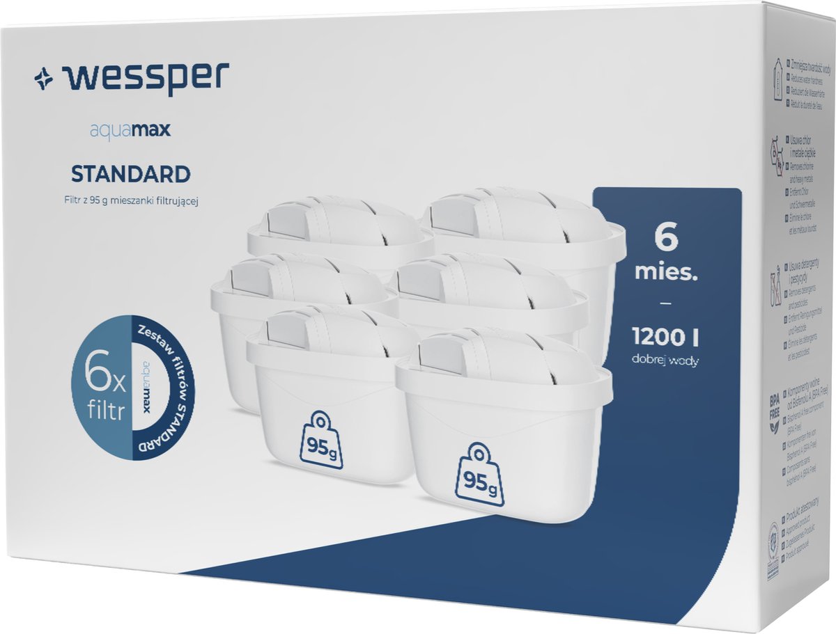 Waterfilter voor Brita Maxtra Waterzuivering Kraanwater - Water Filter Patronen - Waterontharder - Waterontkalker - 6 stuks