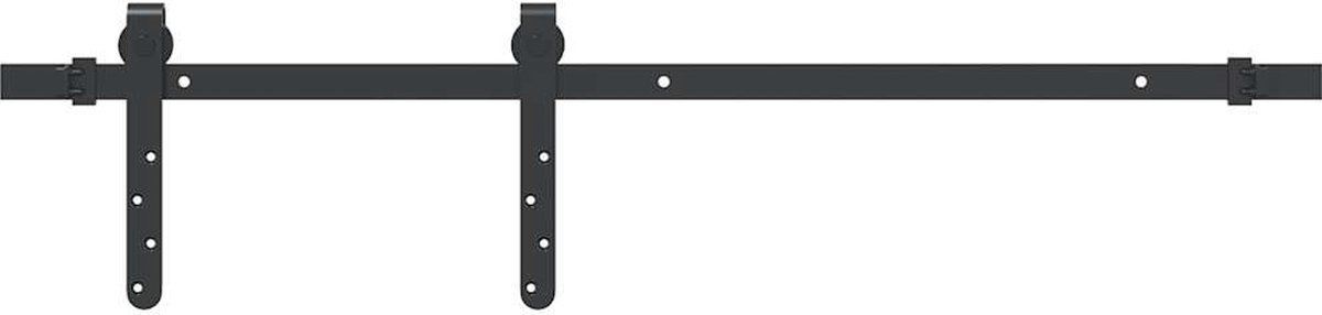 Goedkoopste vidaXL - Ophangset - voor - schuifdeur - 91 - cm - koolstofstaal