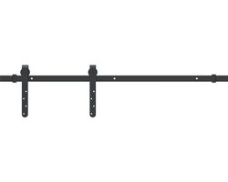 vidaXL - Ophangset - voor - schuifdeur - 91 - cm - koolstofstaal