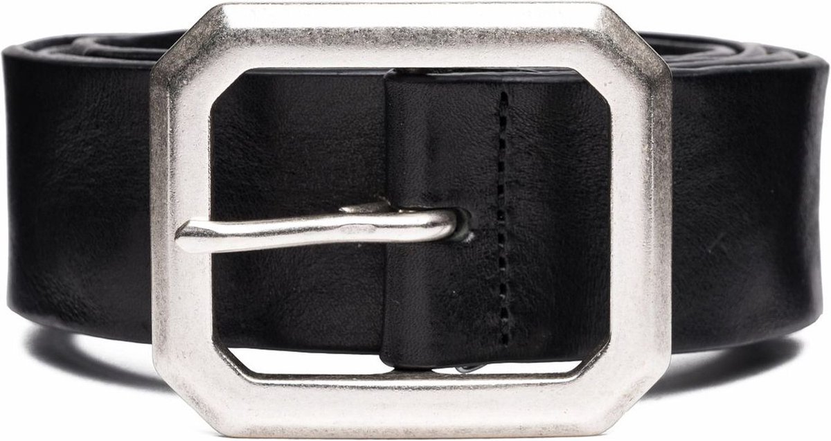 REPLAY Leren Riem Classic Belt W75 Black Zwart