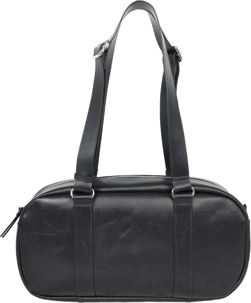 CINQUE Leren Handtas Handtas Diane Bowling Bag Black Zwart