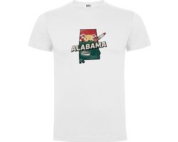 Wit Wanna have t-shirt voor de echte Amerika liefhebber USA de Amerikaanse staat Alabama Print Full Color Maat M
