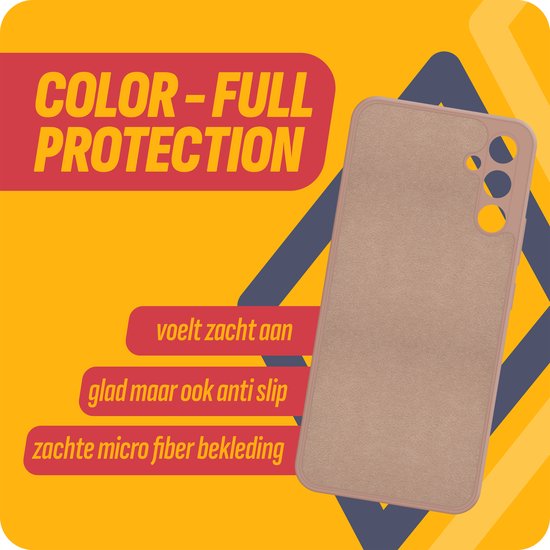 Cazy hoesje geschikt voor Samsung Galaxy A34 Hoesje - Color Backcover - Roze