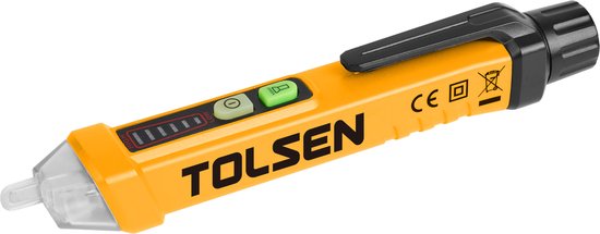 Foto: Tolsen spanningzoeker volt detector contactloos 12 1000v 50 60hz