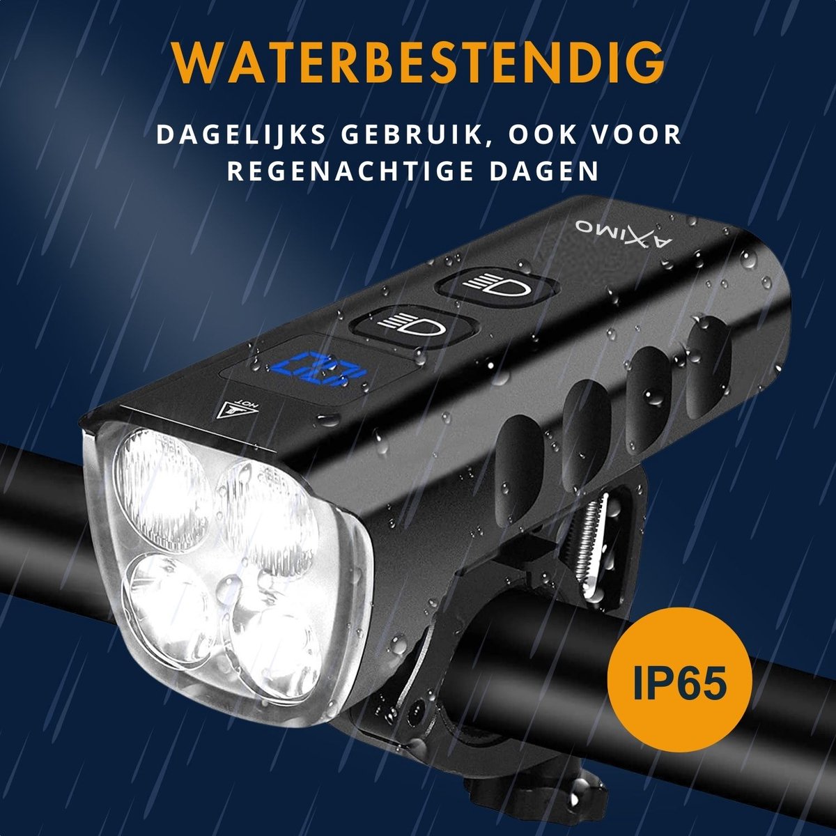 Fiets remlicht met richtingaanwijzers, Super Bright, 2000mAh